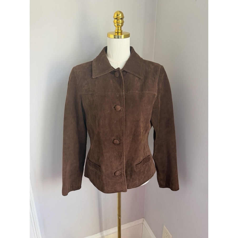 Jacqueline Ferrar brown Suede Jacket size L‎